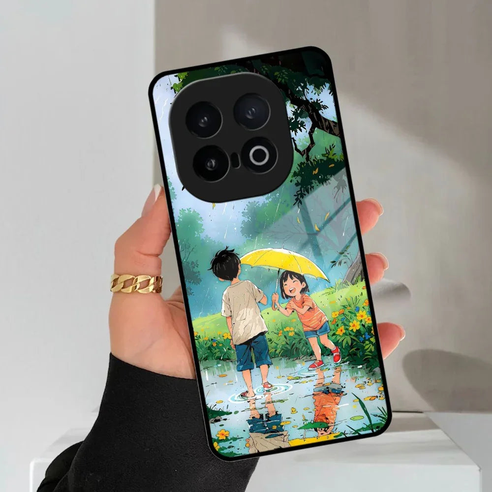Raindrop Moments Glass Case Cover For Vivo - ShopOnCliQ