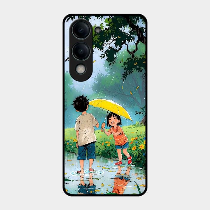 Raindrop Moments Glass Case Cover For Iqoo Z10 Lite