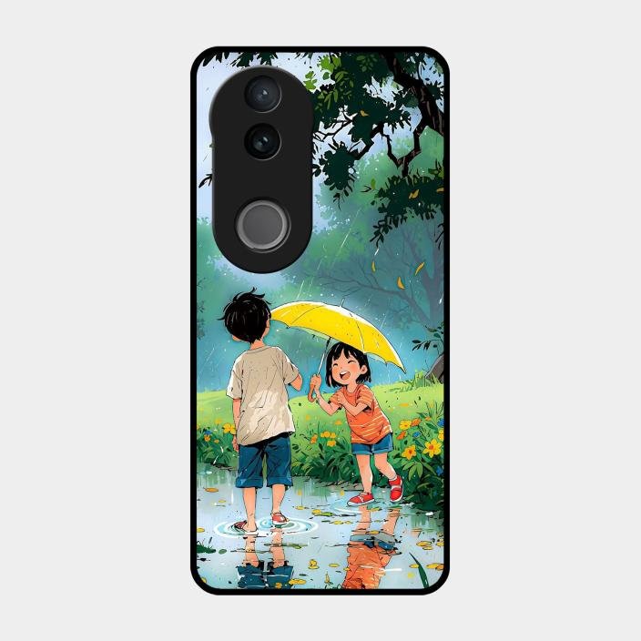Raindrop Moments Glass Case Cover For Iqoo Z10R