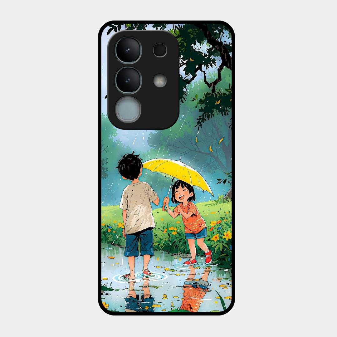 Raindrop Moments Glass Case Cover For iQOO Z10x 5G