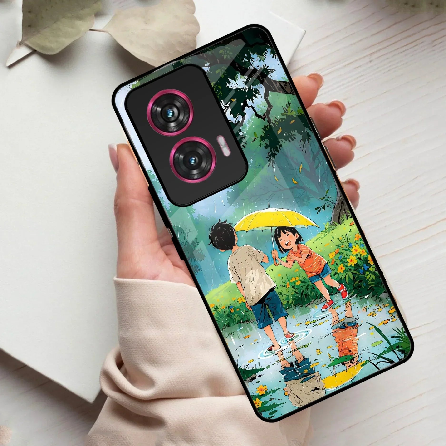 Raindrop Moments Glass Case Cover For Motorola - ShopOnCliQ
