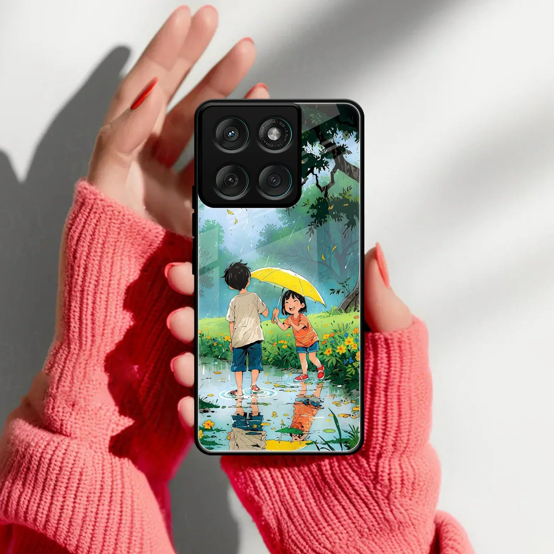 Raindrop Moments Glass Case Cover For Motorola - ShopOnCliQ