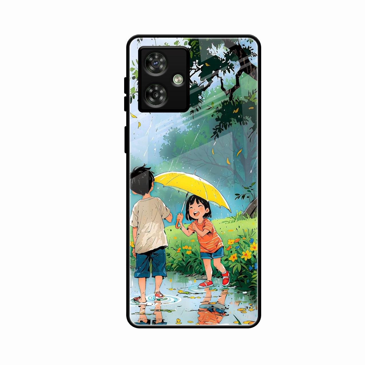 Raindrop Moments Glass Case Cover For Motorola G54 5G
