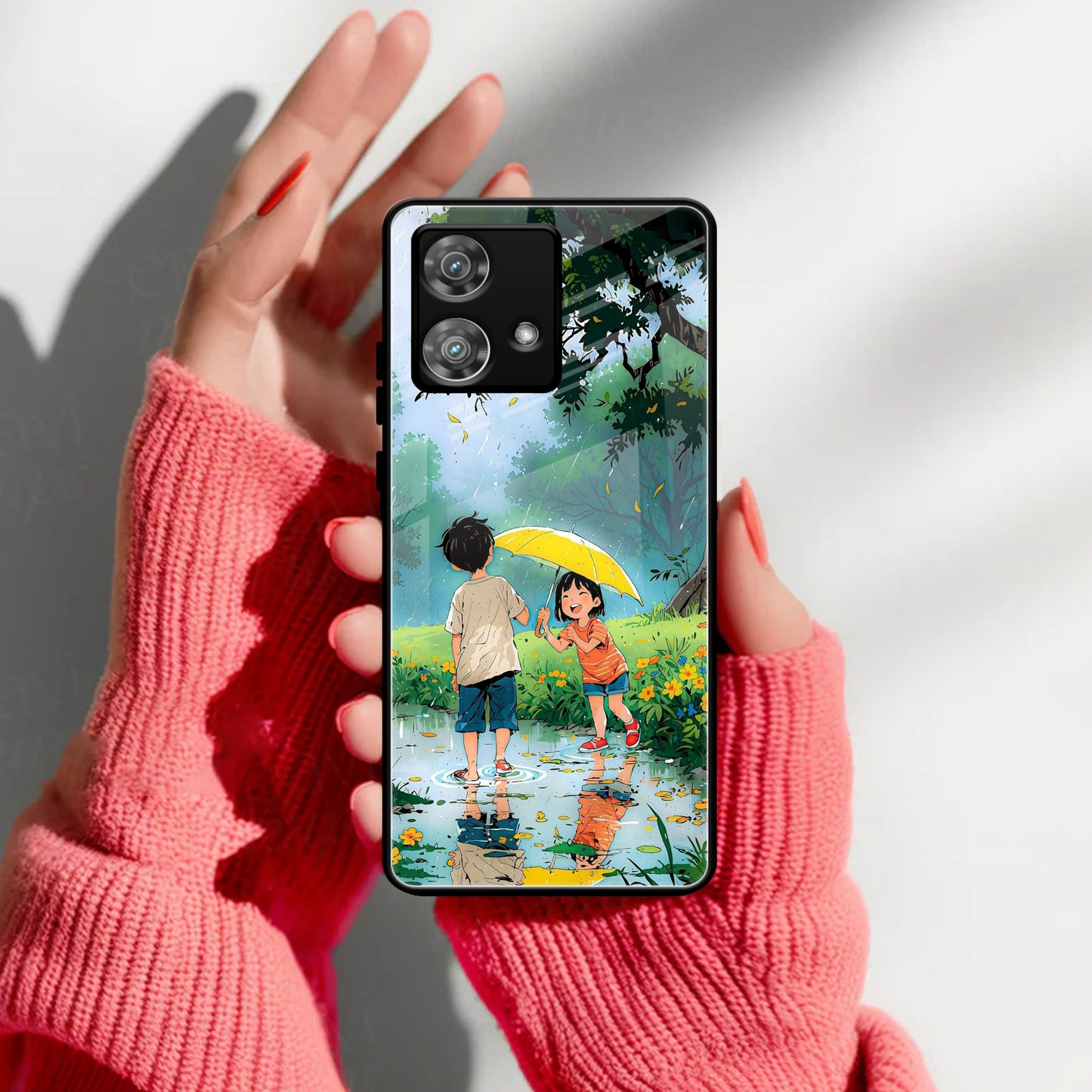 Raindrop Moments Glass Case Cover For Motorola