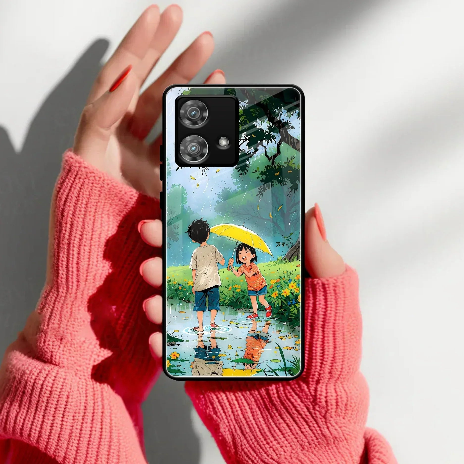 Raindrop Moments Glass Case Cover For Motorola - ShopOnCliQ