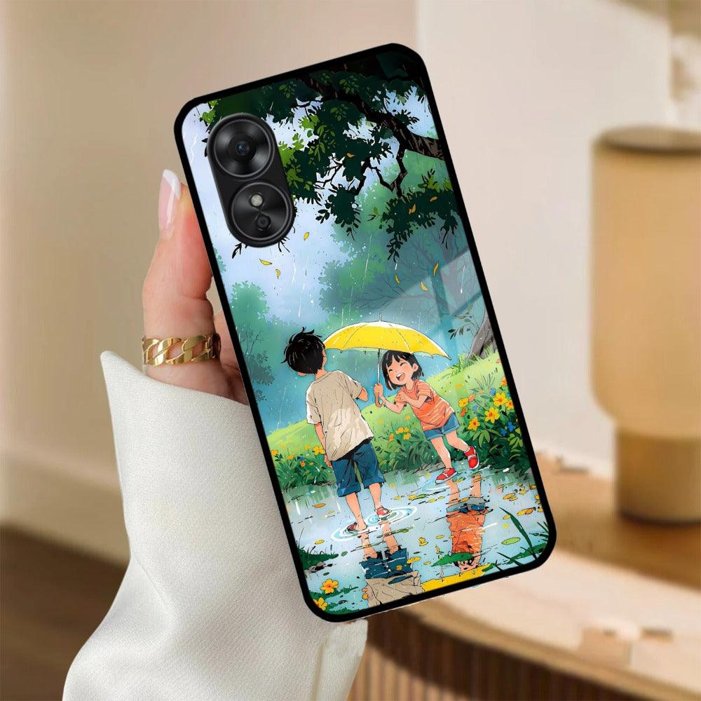 Raindrop Moments Glass Case Cover For Oppo