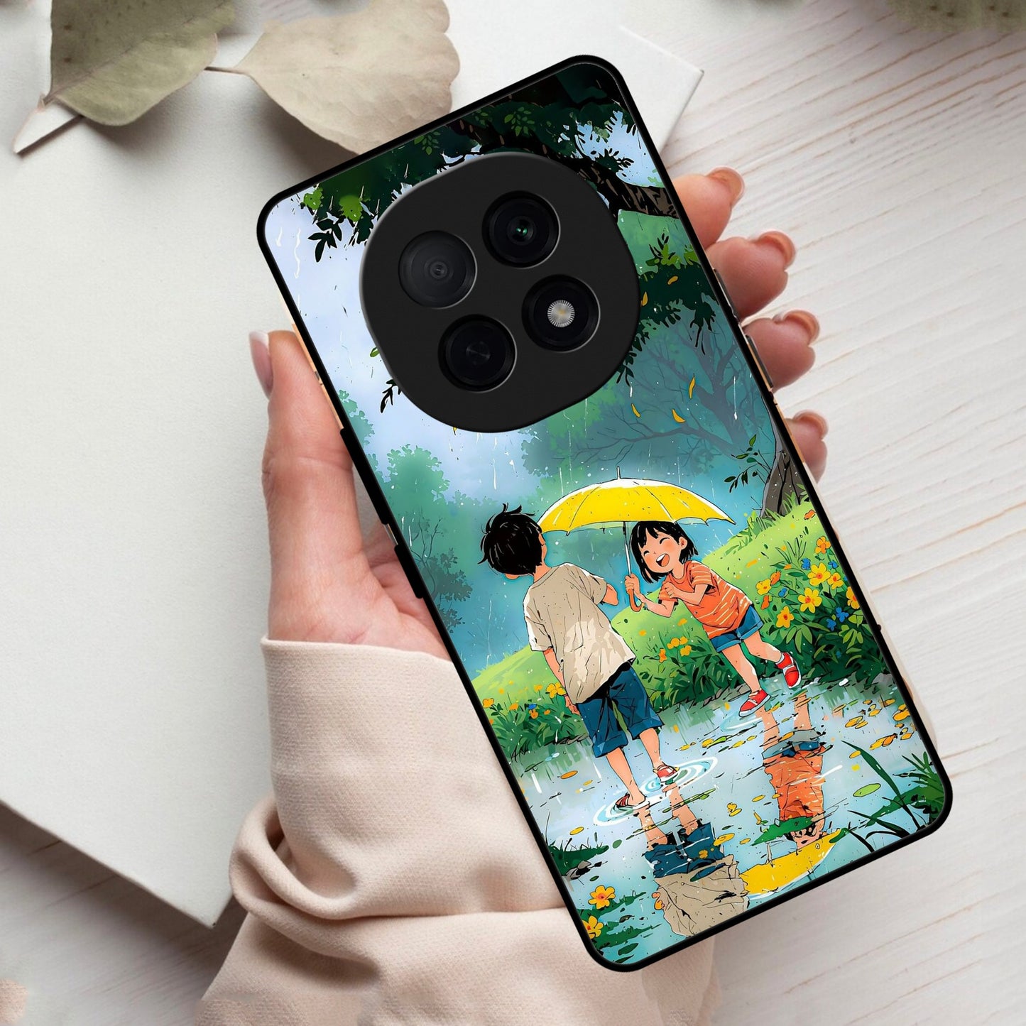 Raindrop Moments Glass Case Cover For Oppo