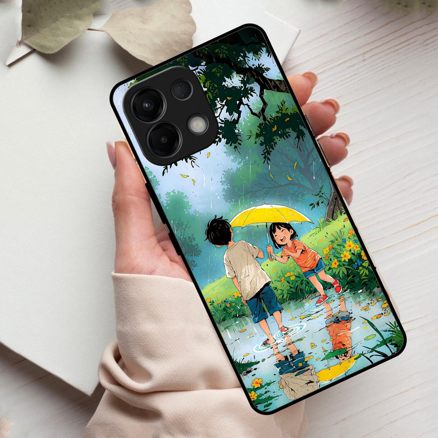 Raindrop Moments Glass Case Cover For Oppo
