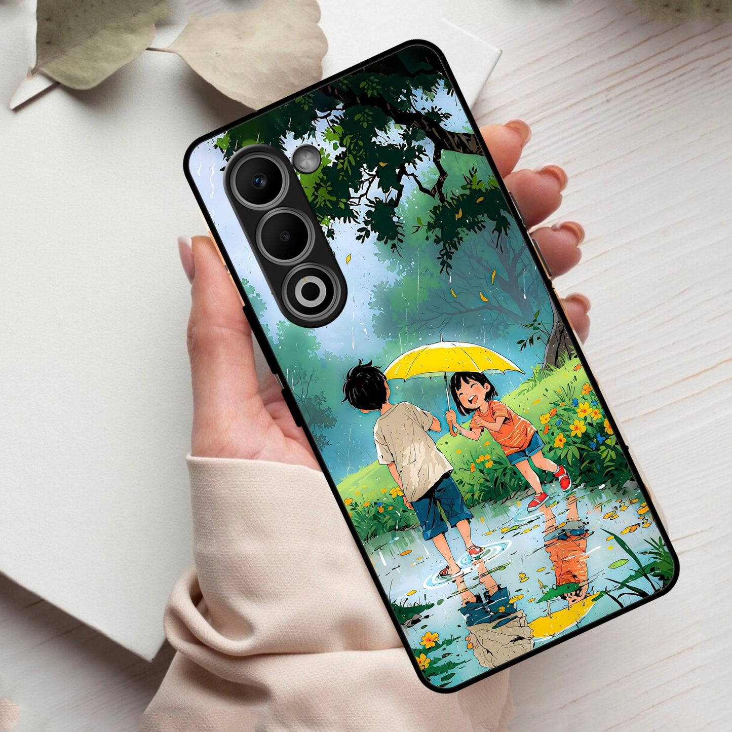 Raindrop Moments Glass Case Cover For Oppo