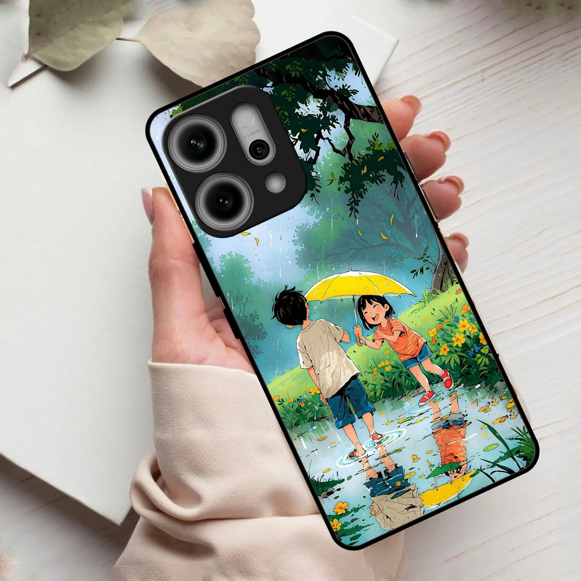 Raindrop Moments Glass Case Cover For Oppo - ShopOnCliQ