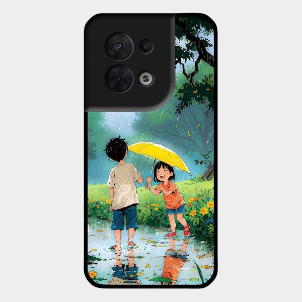 Raindrop Moments Glass Case Cover For Oppo Reno 8 5G