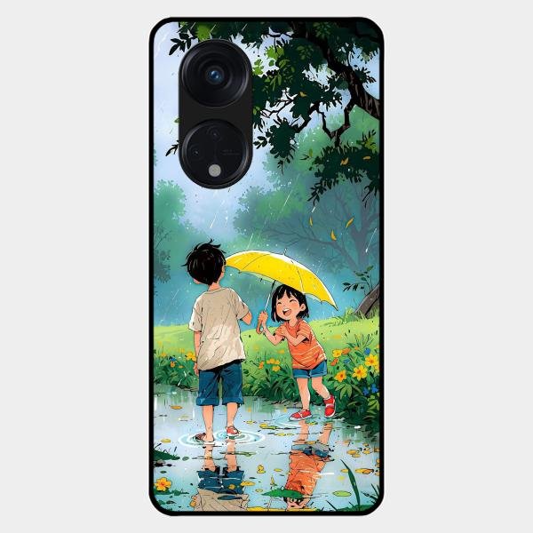 Raindrop Moments Glass Case Cover For Oppo Reno 8T 5G
