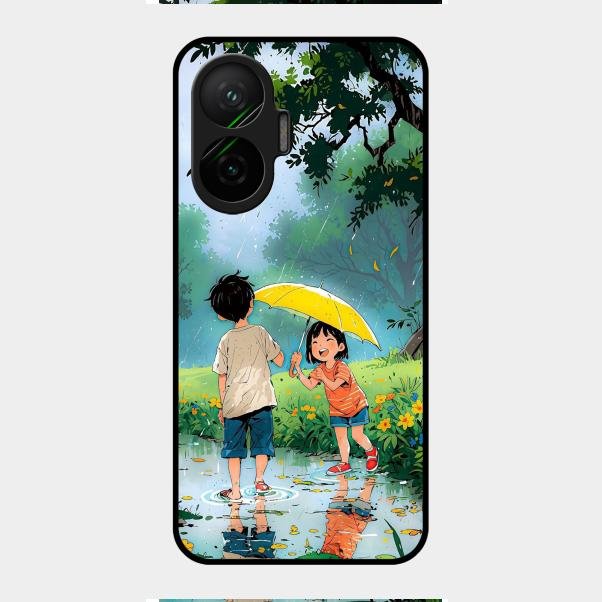 Raindrop Moments Glass Case Cover For Poco F7 5G