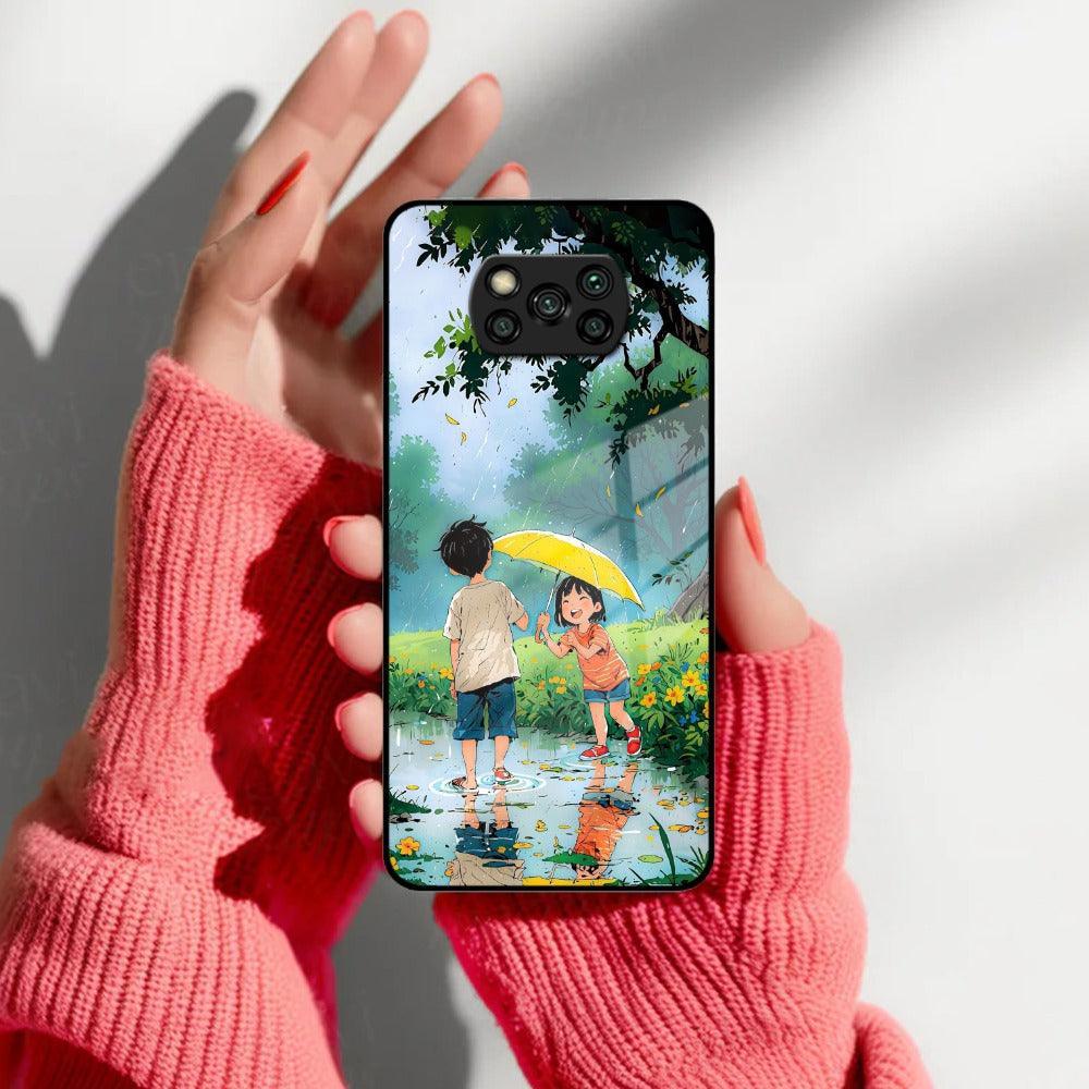 Raindrop Moments Glass Case Cover For Poco - ShopOnCliQ