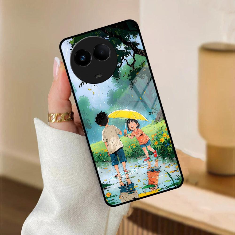 Raindrop Moments Glass Case Cover For Realme/Narzo