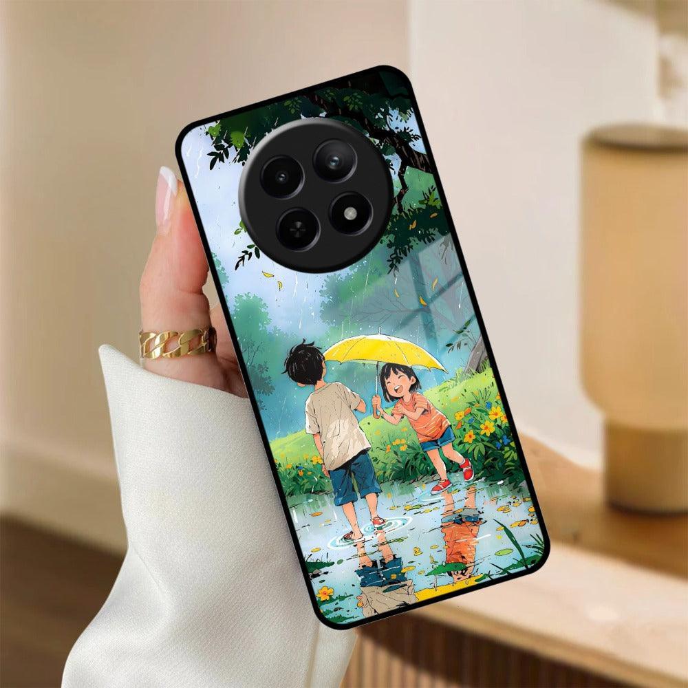 Raindrop Moments Glass Case Cover For Realme/Narzo