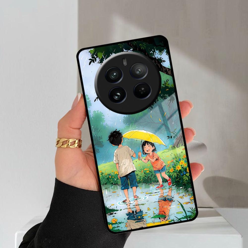 Raindrop Moments Glass Case Cover For Realme/Narzo