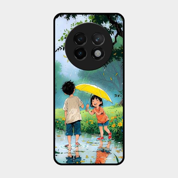 Raindrop Moments Glass Case Cover For Realme 13 Plus 5G