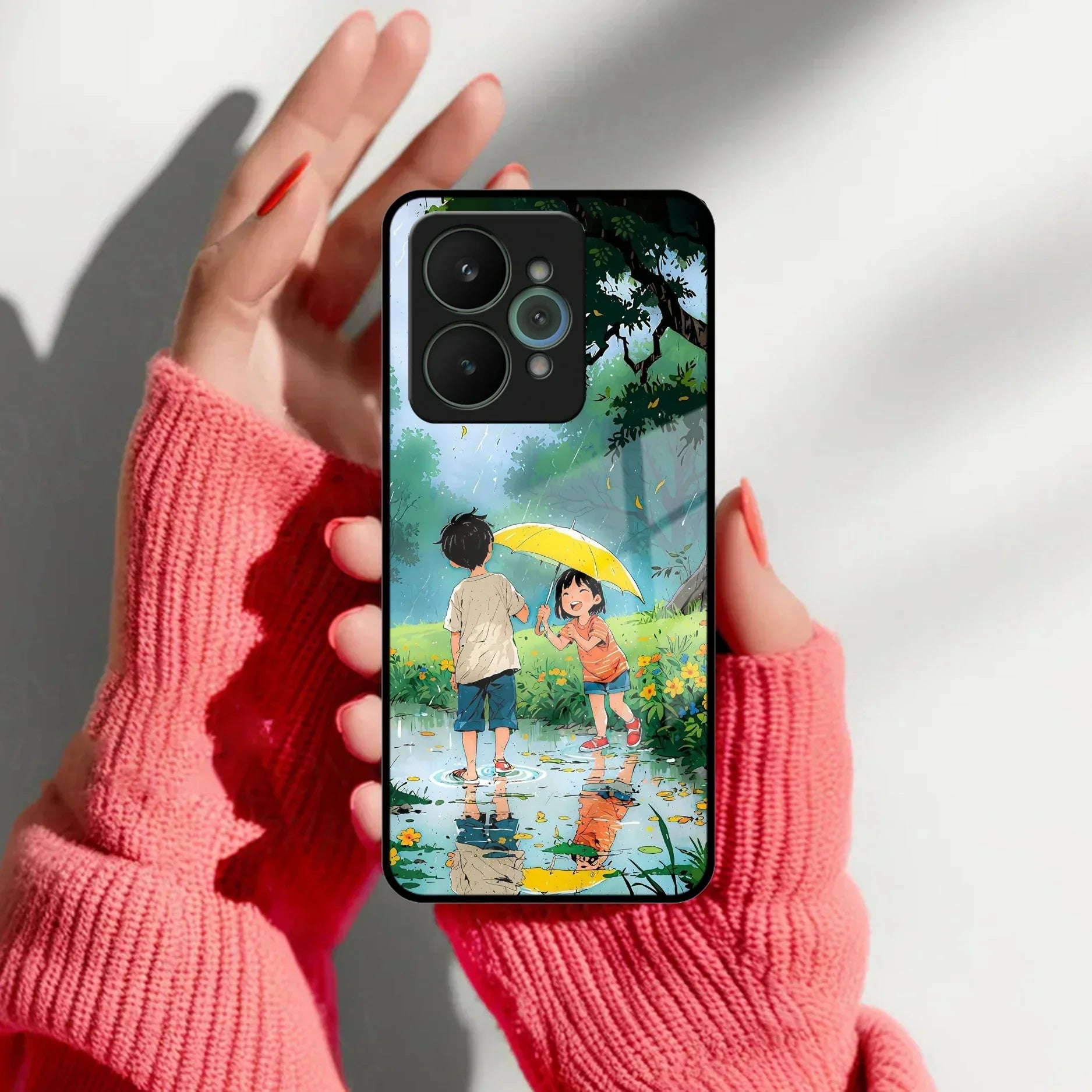 Raindrop Moments Glass Case Cover For Realme/Narzo - ShopOnCliQ