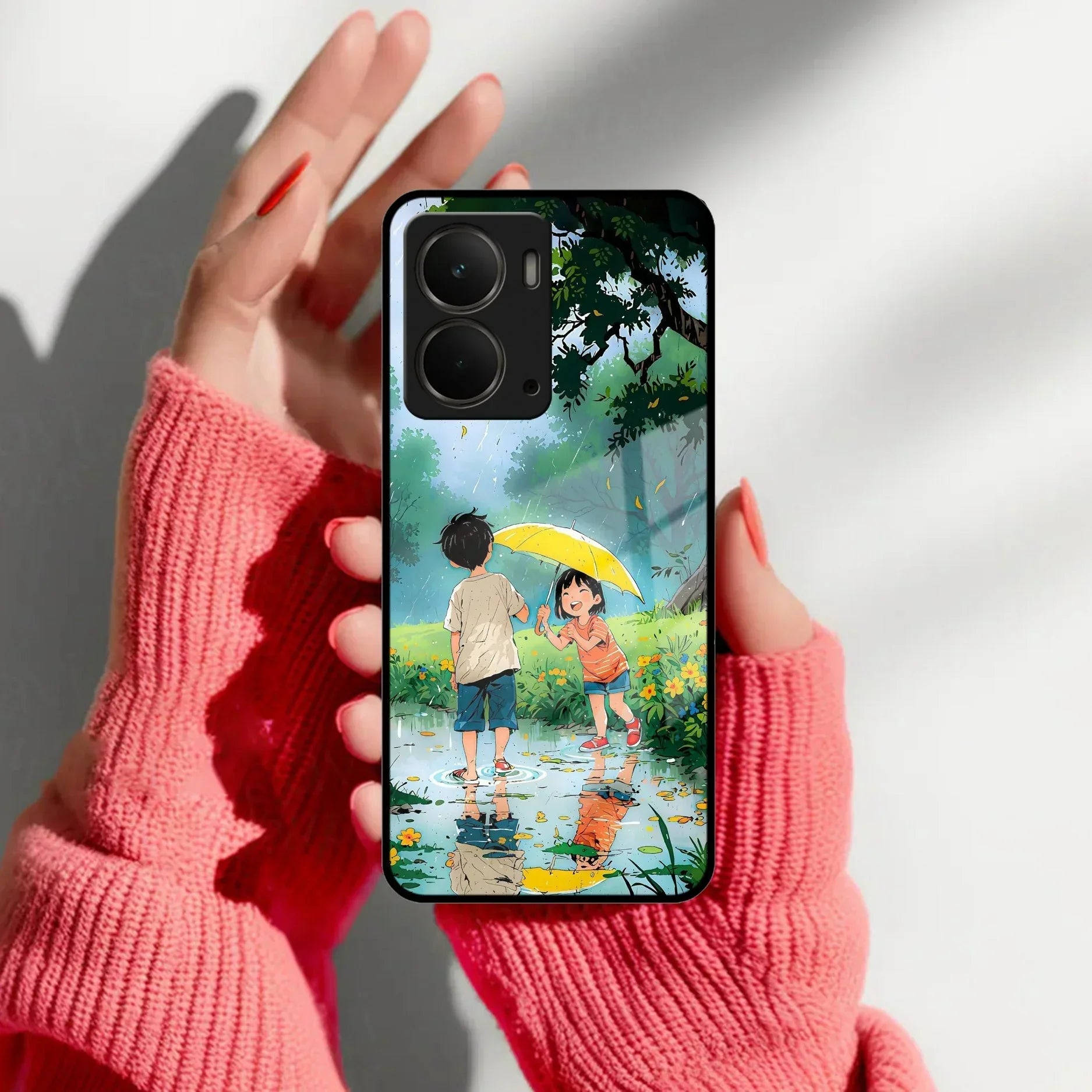 Raindrop Moments Glass Case Cover For Realme/Narzo - ShopOnCliQ