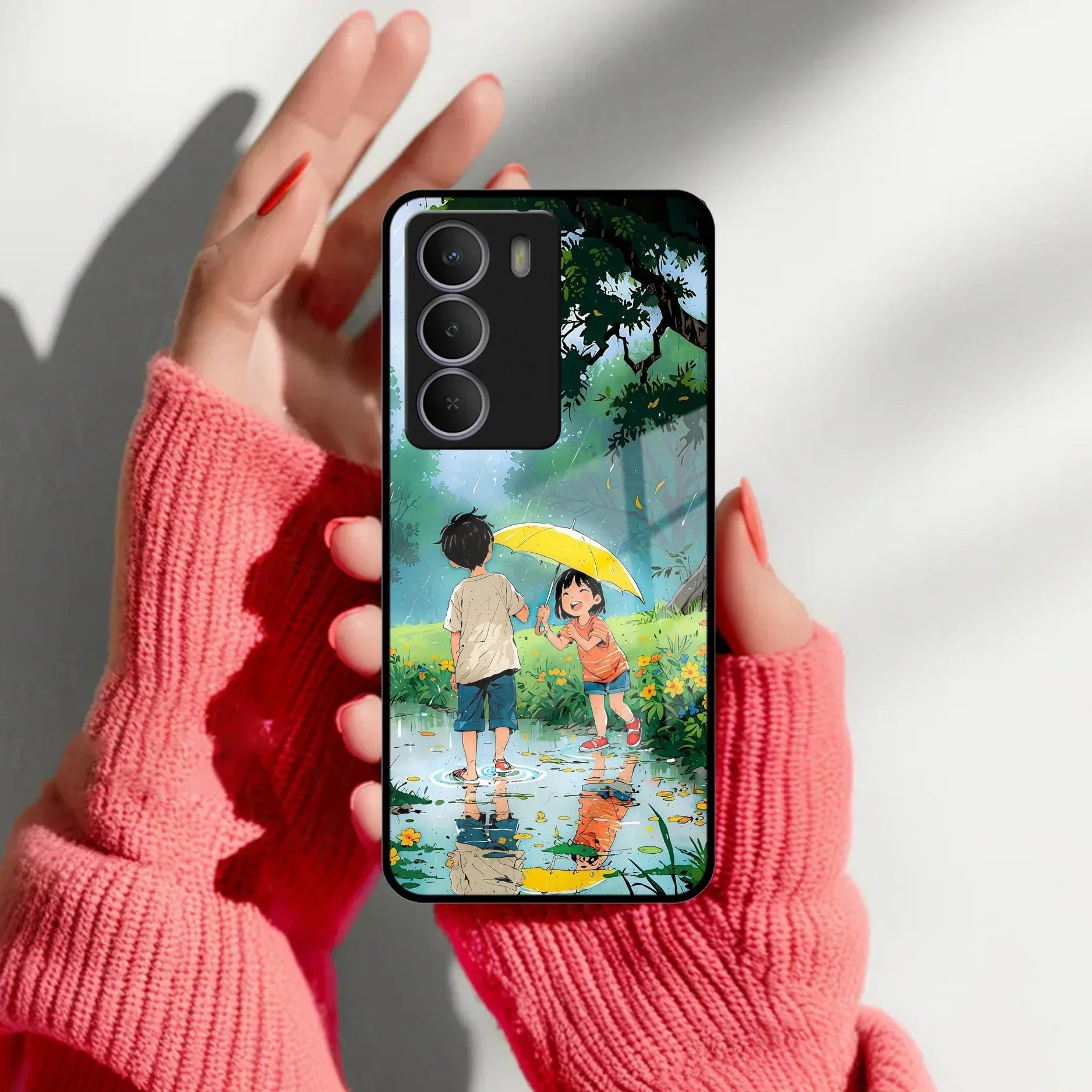 Raindrop Moments Glass Case Cover For Realme/Narzo - ShopOnCliQ