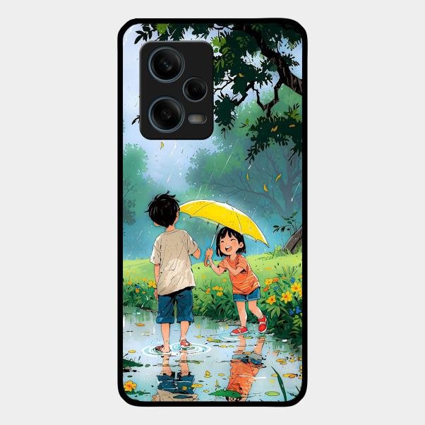 Raindrop Moments Glass Case Cover For Redmi Note 12 Pro 5G