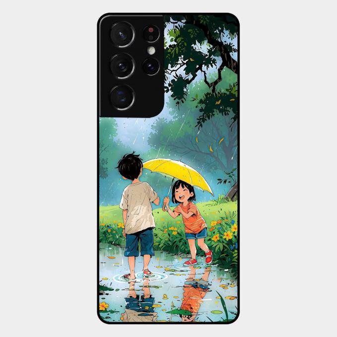 Raindrop Moments Glass Case Cover For Samsung Galaxy S21 Ultra