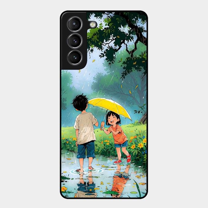 Raindrop Moments Glass Case Cover For Samsung Galaxy S21