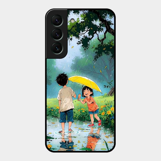 Raindrop Moments Glass Case Cover For Samsung Galaxy S22 5G