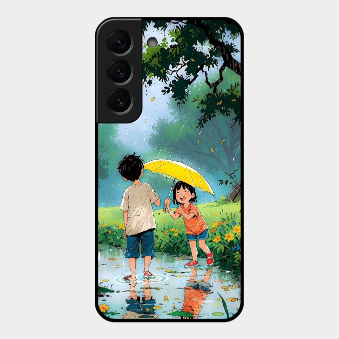 Raindrop Moments Glass Case Cover For Samsung Galaxy S22 Plus 5G