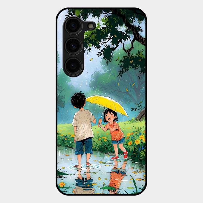 Raindrop Moments Glass Case Cover For Samsung Galaxy S23 Plus 5G