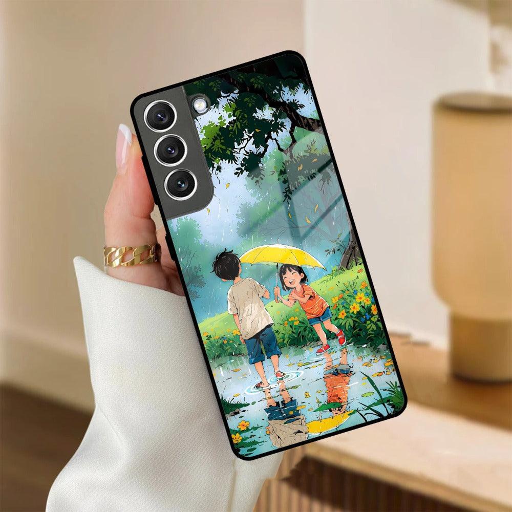 Raindrop Moments Glass Case Cover for Samsung