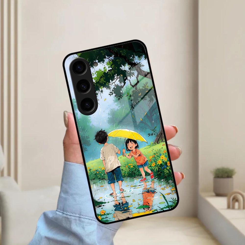 Raindrop Moments Glass Case Cover for Samsung