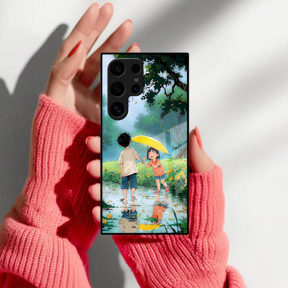 Raindrop Moments Glass Case Cover for Samsung