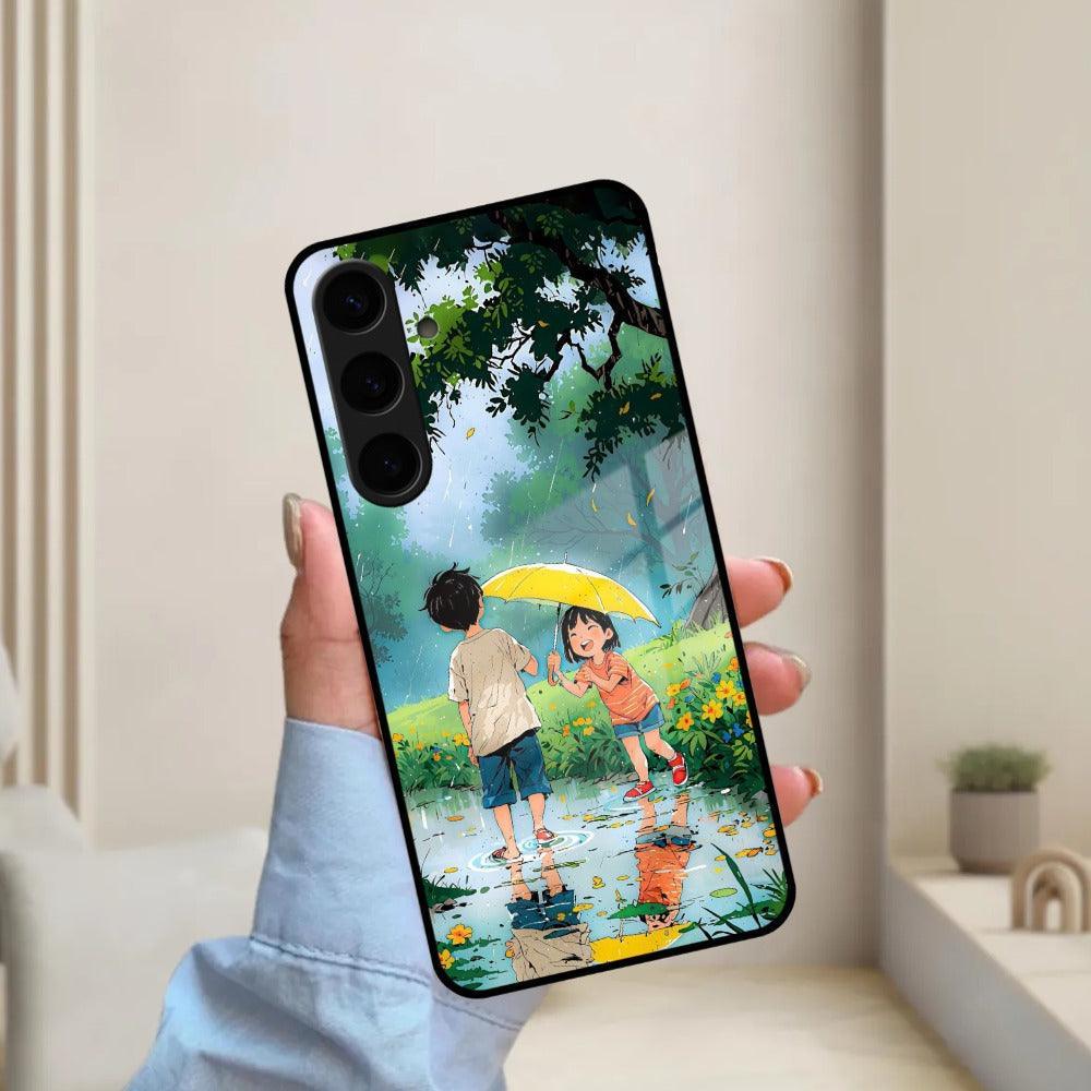 Raindrop Moments Glass Case Cover for Samsung