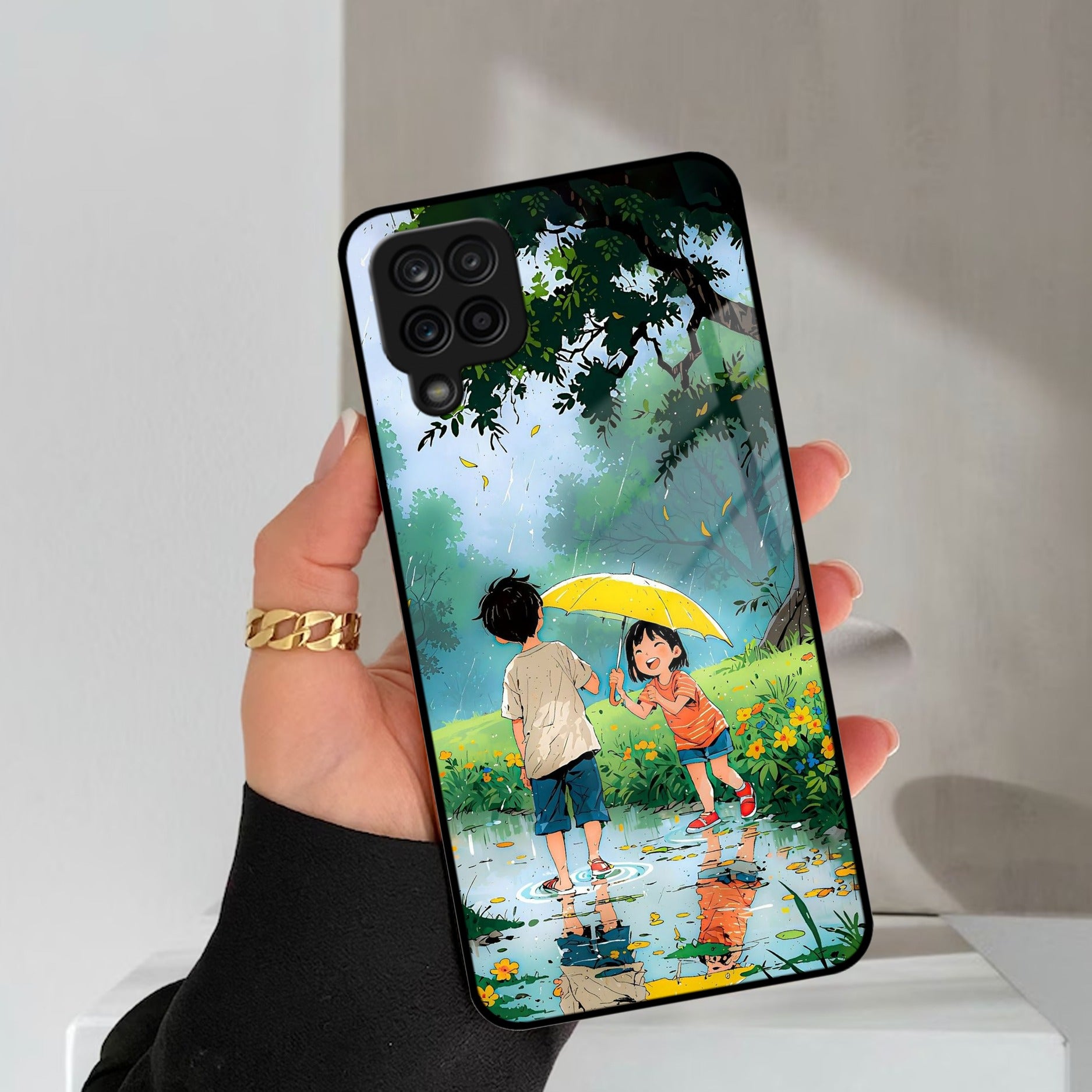 Raindrop Moments Glass Case Cover For Samsung Galaxy A42 5G