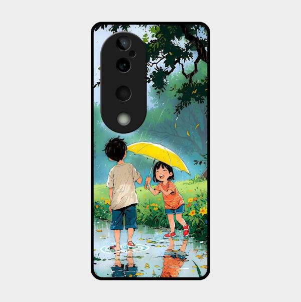 Raindrop Moments Glass Case Cover For Vivo T3 Ultra