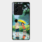 Raindrop Moments Glass Case Cover For Vivo V25 Pro 5G
