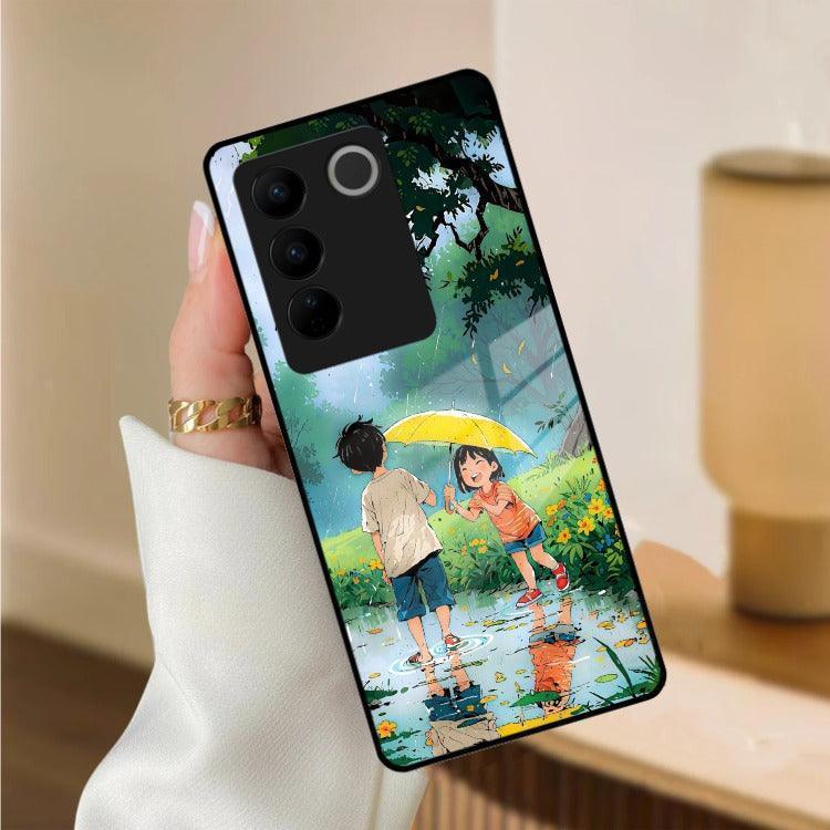 Raindrop Moments Glass Case Cover For Vivo - ShopOnCliQ