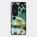 Raindrop Moments Glass Case Cover For Vivo V40 5G