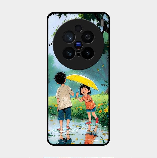 Raindrop Moments Glass Case Cover For Vivo X200 Pro 5G