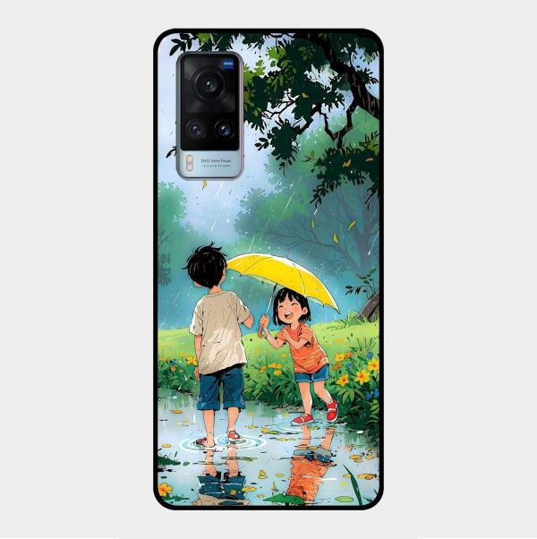 Raindrop Moments Glass Case Cover For Vivo X60 5G