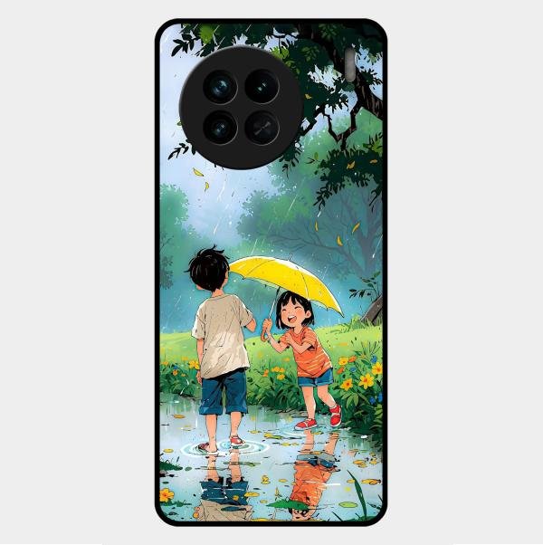 Raindrop Moments Glass Case Cover For Vivo X90 5G