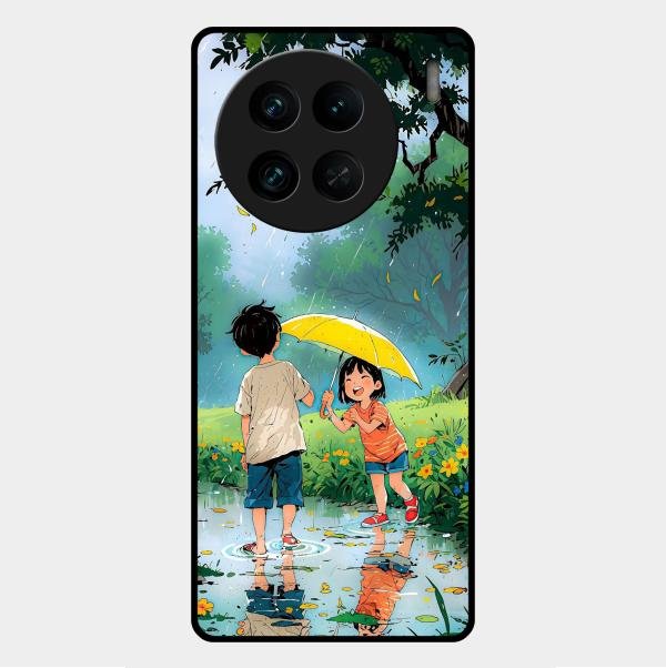 Raindrop Moments Glass Case Cover For Vivo X90 Pro 5G