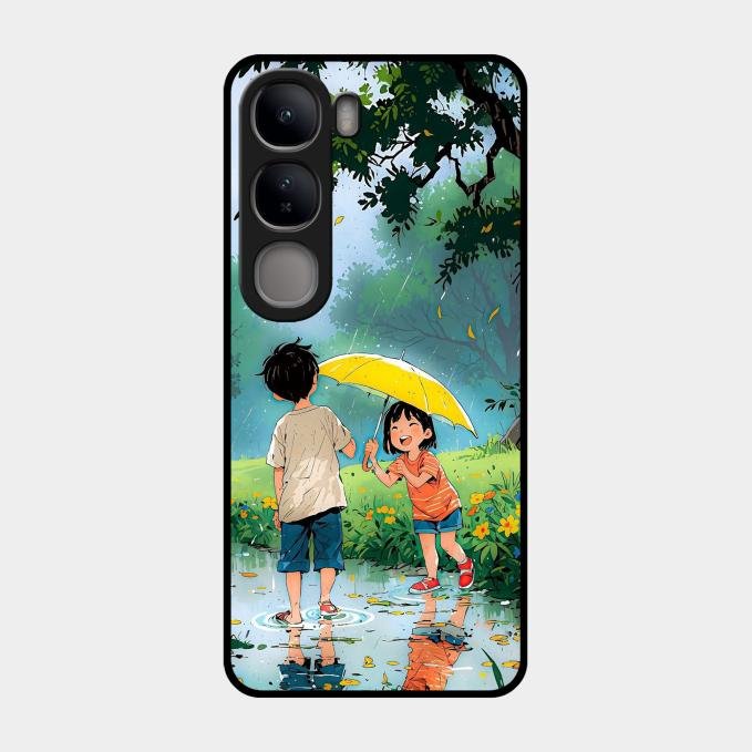 Raindrop Moments Glass Case Cover For Vivo Y300 5G