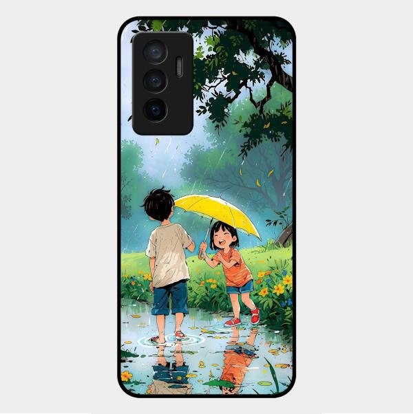 Raindrop Moments Glass Case Cover For Vivo Y75 4G