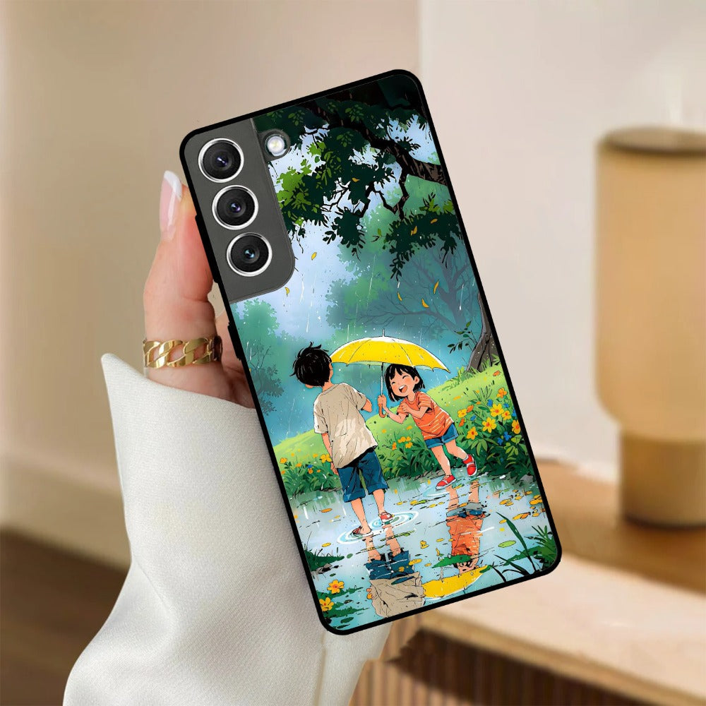 Raindrop Moments Glossy Metal Case Cover For Samsung