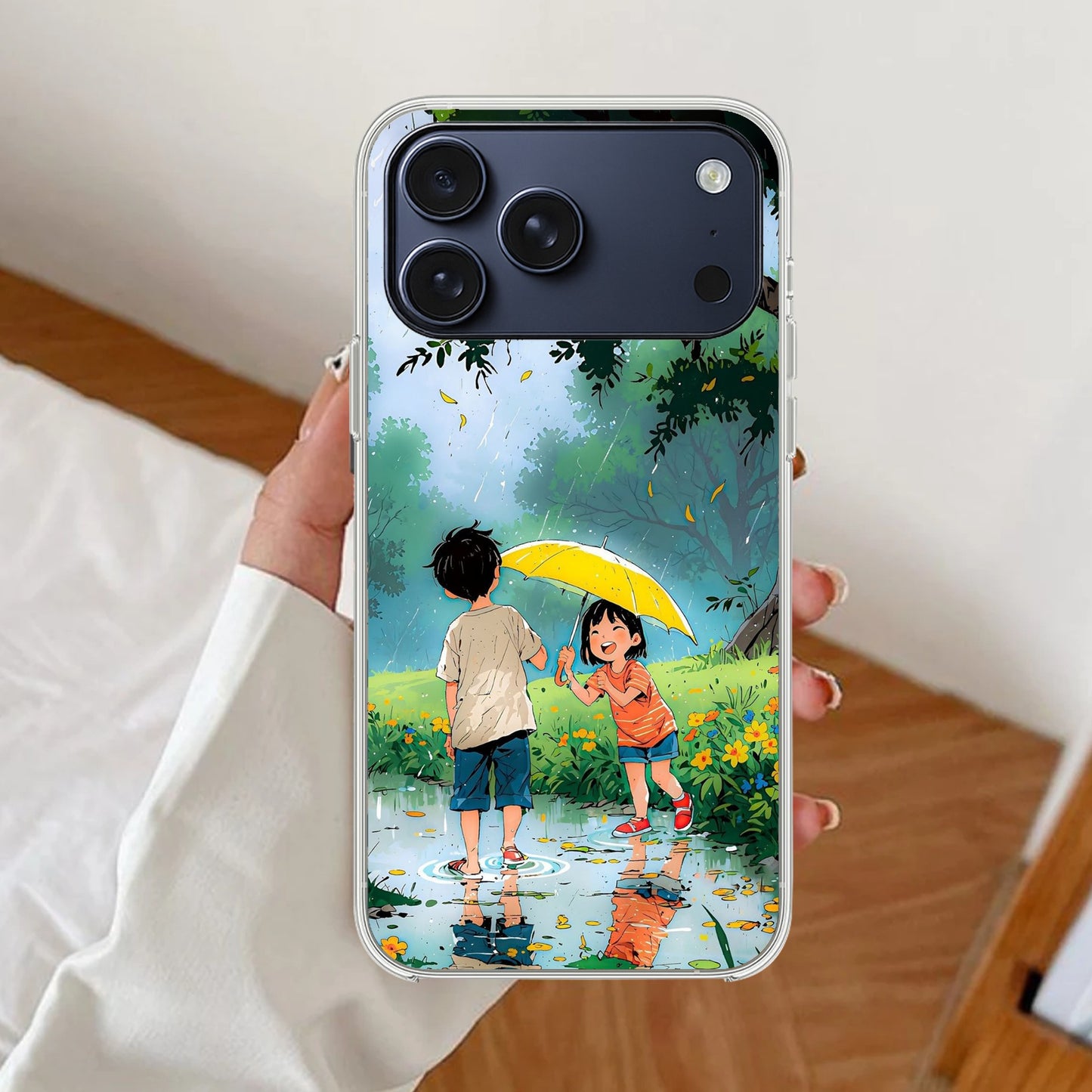 Raindrop Moments Transparent Silicon Case For iPhone