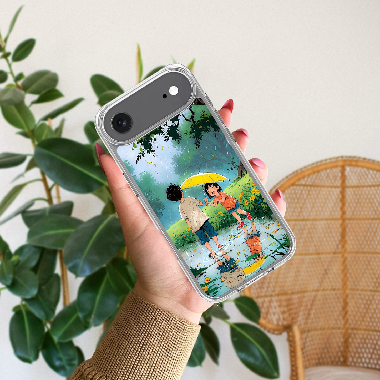 Raindrop Moments Transparent Silicon Case For iPhone