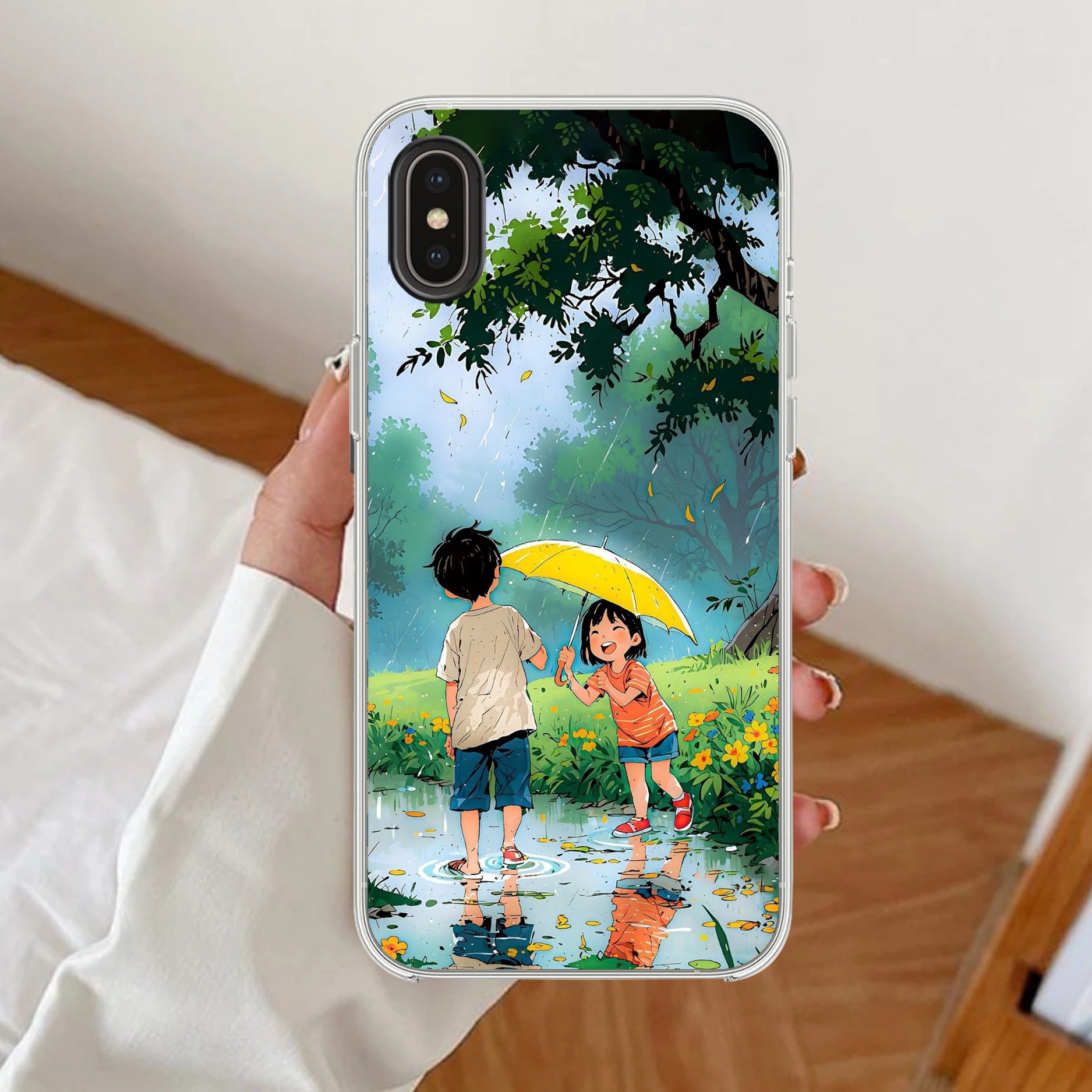 Raindrop Moments Anti Yellow Clear Case For iPhone XR